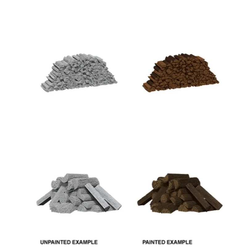 WizKids Unpainted Piles of Wood (3)