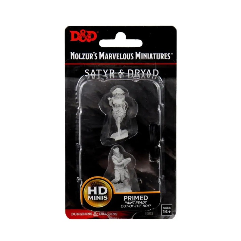 WizKids Unpainted Satyr and Dryad (2)
