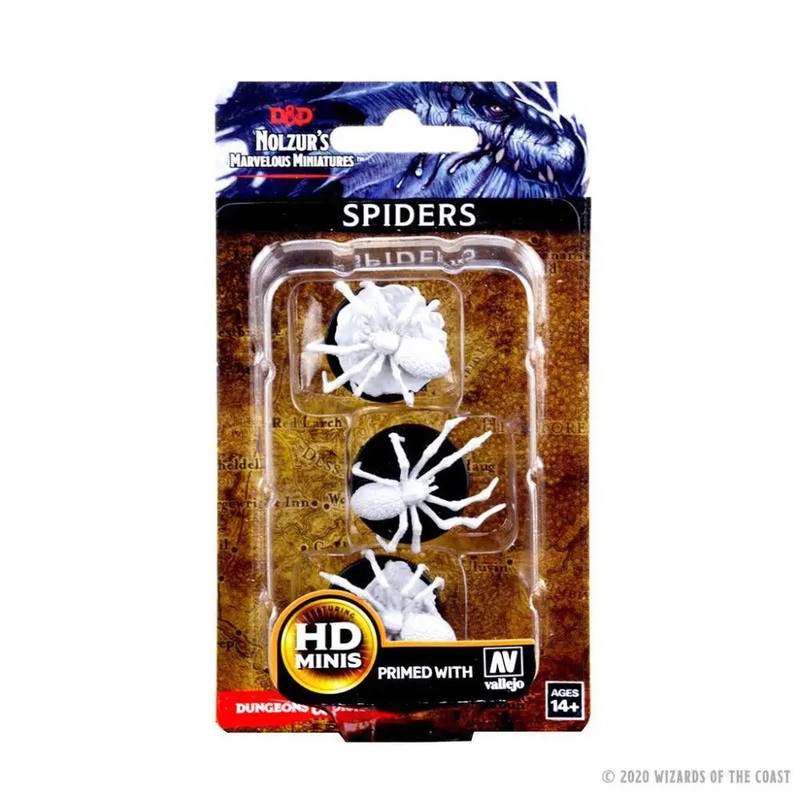 WizKids Unpainted Spiders (3)