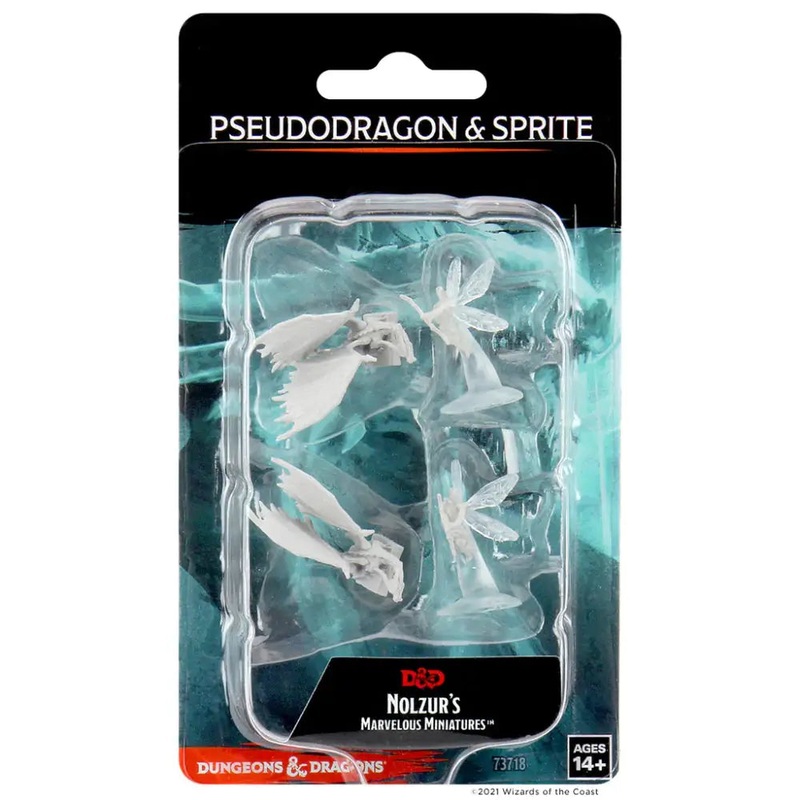 WizKids Unpainted Sprite and Pseudodragon (4)
