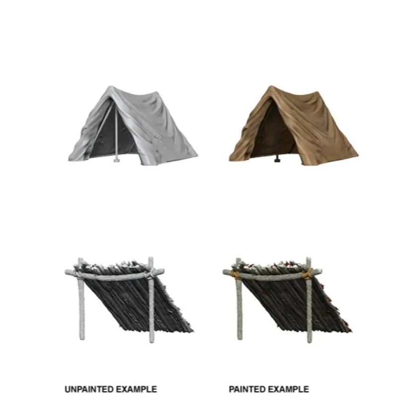 WizKids Unpainted Tent and Lean-To (2)