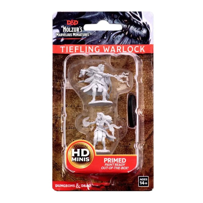 WizKids Unpainted Tiefling Female Warlock (2)