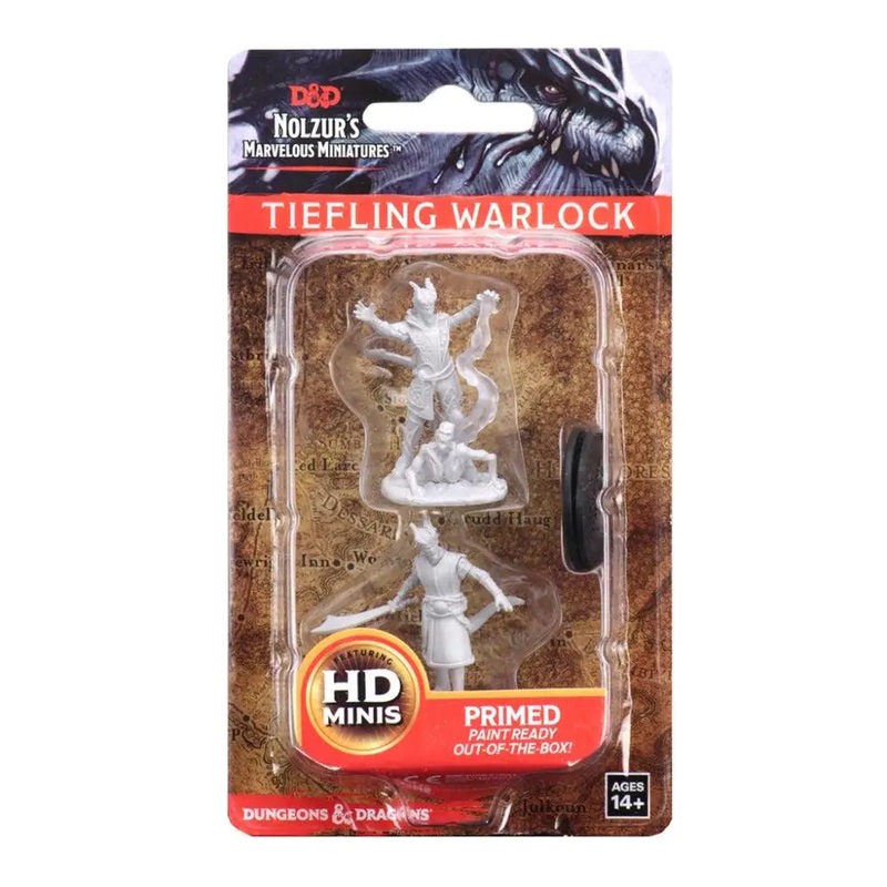 WizKids Unpainted Tiefling Male Warlock (2)