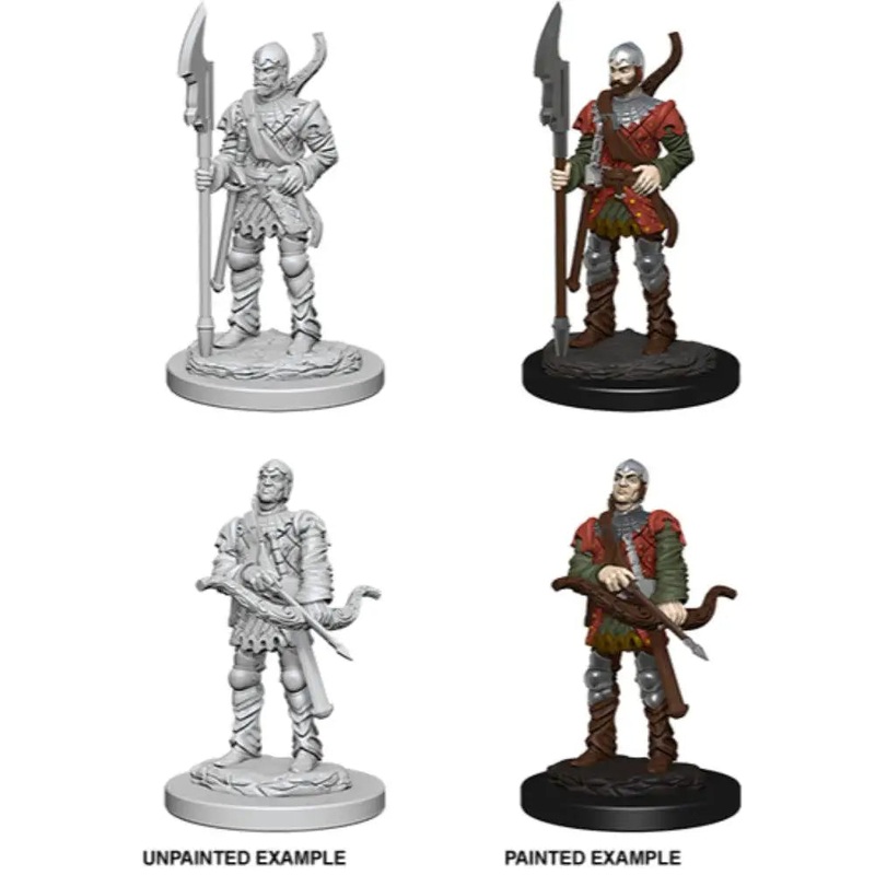 WizKids Unpainted Townspeople Guards (2)