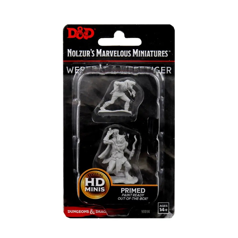 WizKids Unpainted Wererat and Weretiger (2)