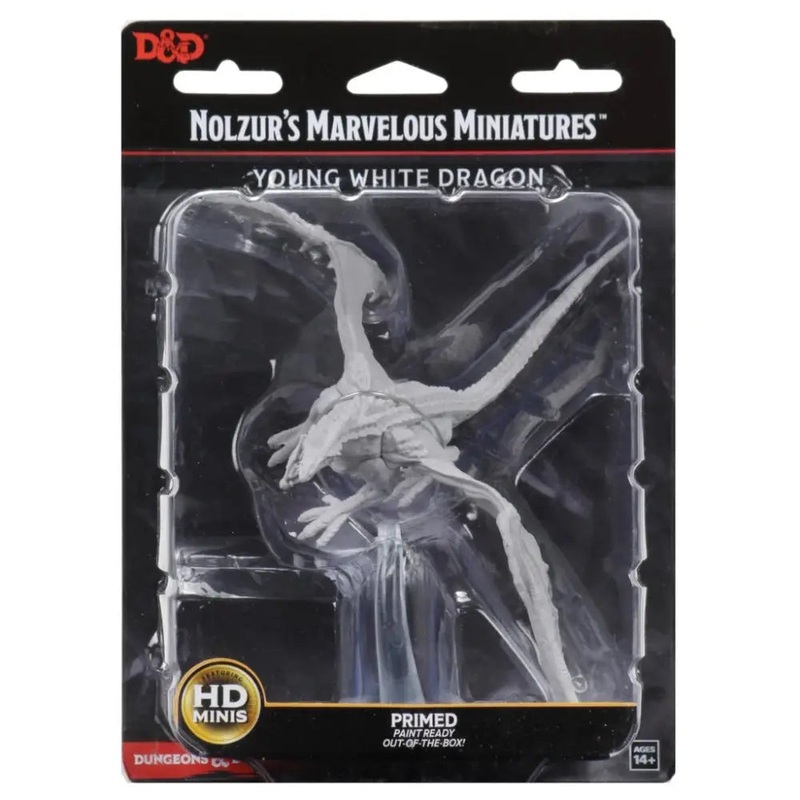 WizKids Unpainted Young White Dragon