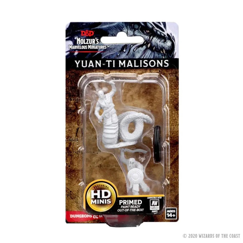 WizKids Unpainted Yuan-ti Malisons (2)