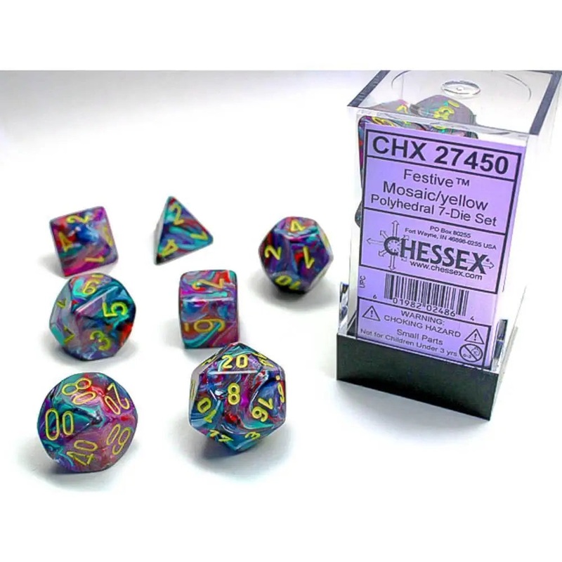 Chessex Festive Mosaic w/Yellow