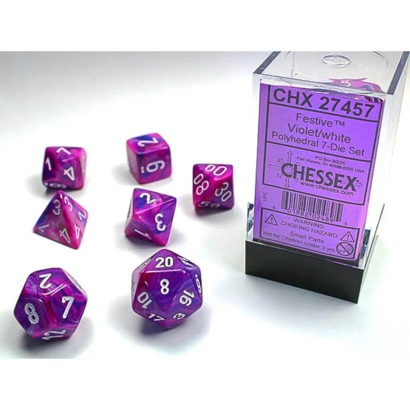 Chessex Festive Violet w/White