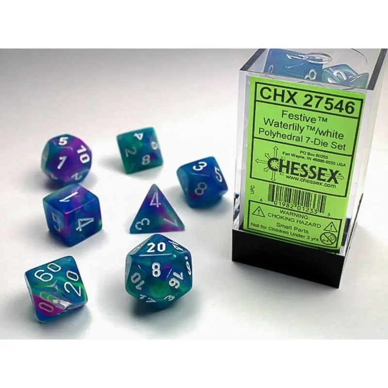 Chessex Festive Waterlily/White