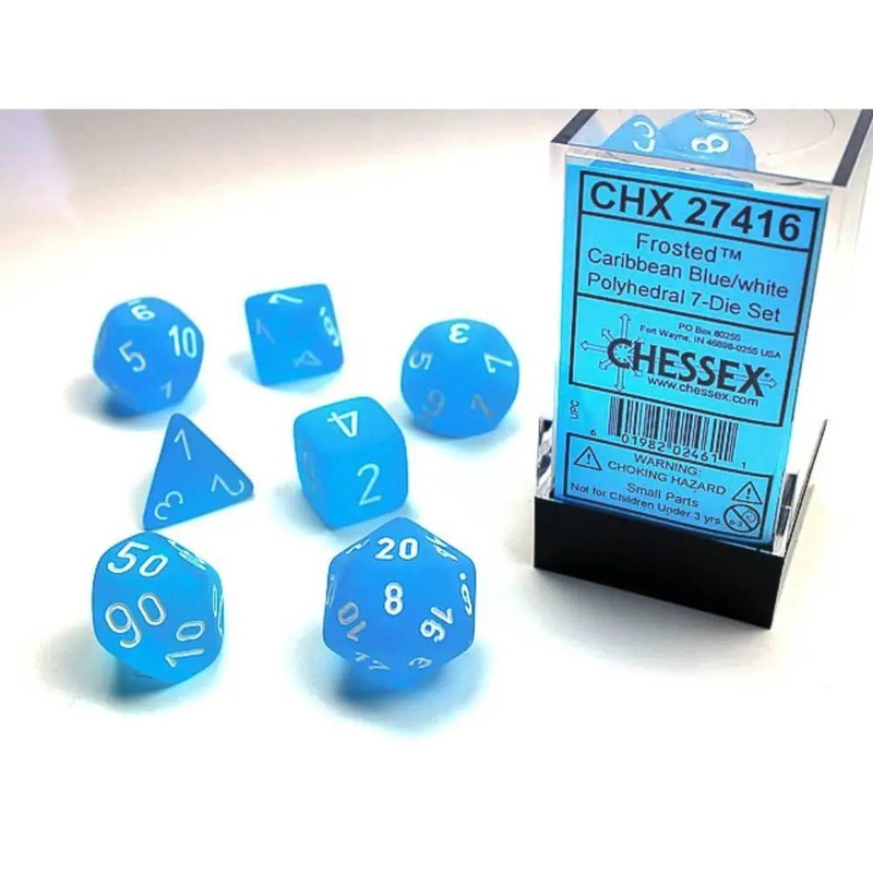Chessex Frosted Caribbean Blue w/White