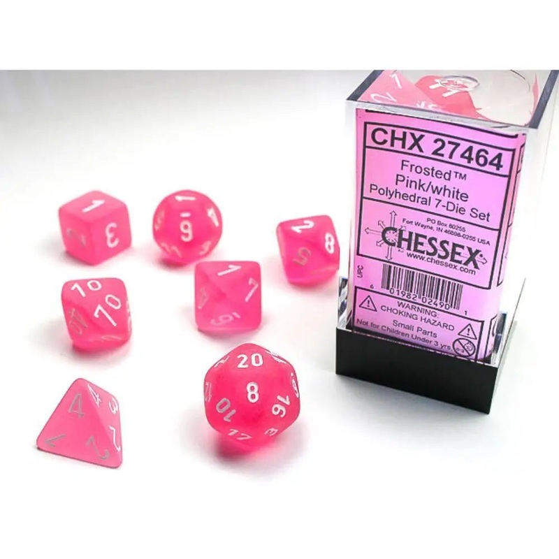 Chessex Frosted Pink w/White