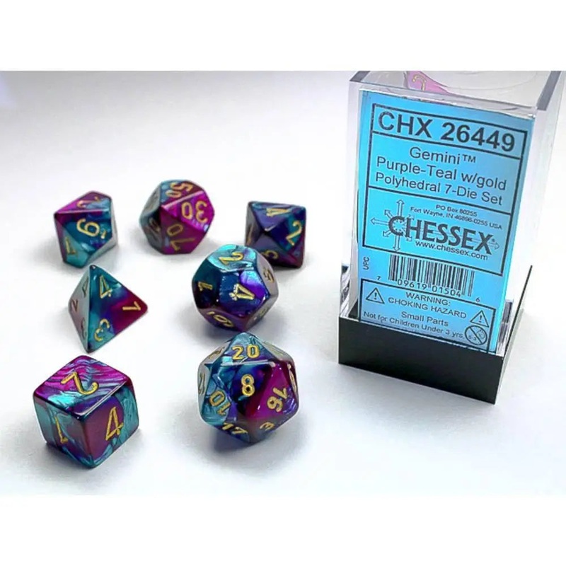 Chessex Gemini Purple-Teal w/Gold