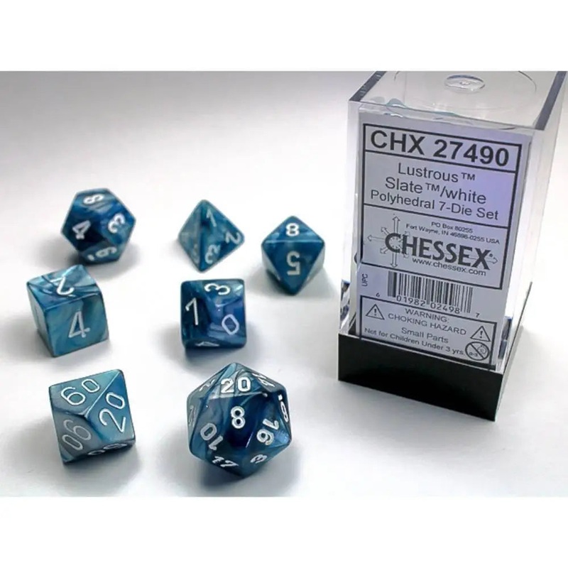 Chessex Lustrous Slate w/White