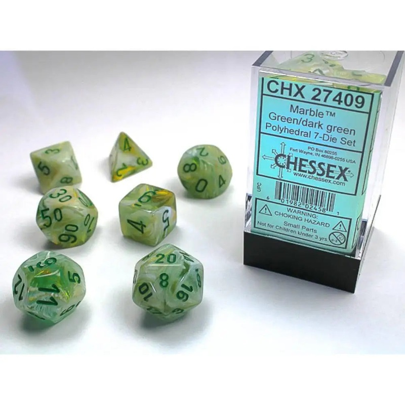 Chessex Marble Green w/Dark Green