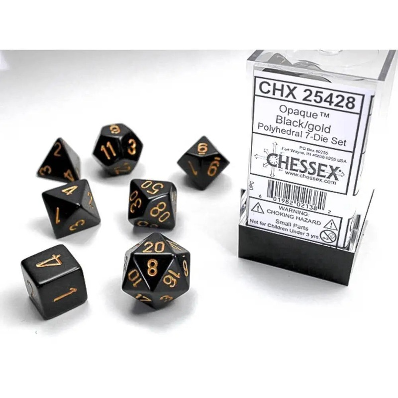 Chessex Opaque Black w/Gold