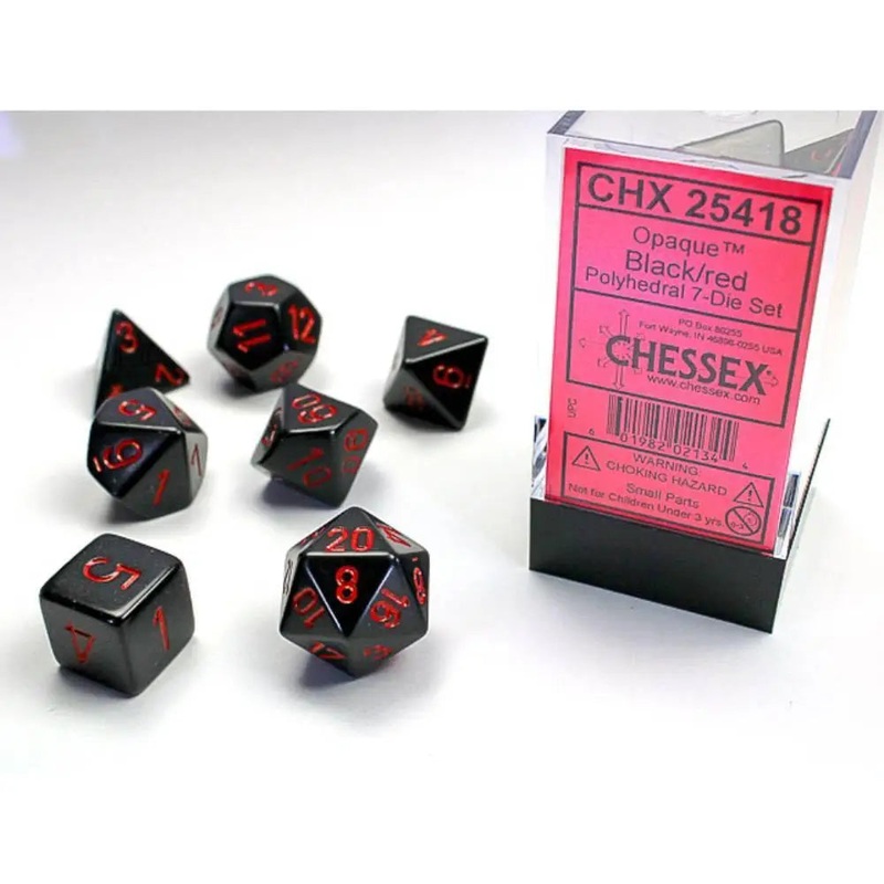 Chessex Opaque Black w/Red