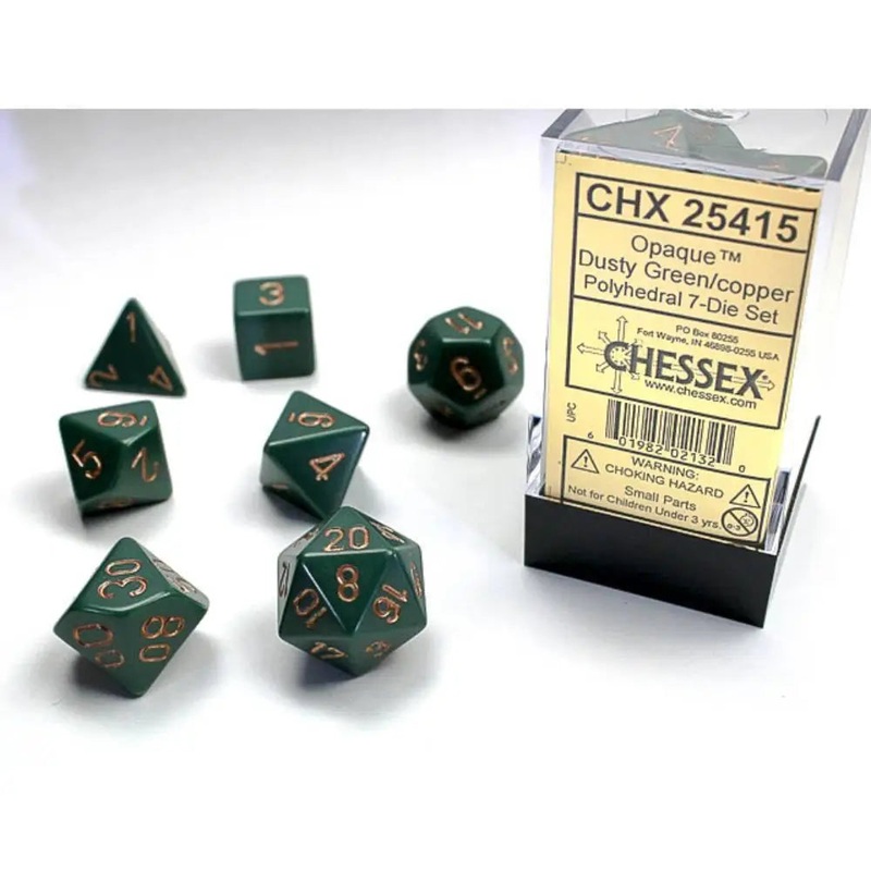 Chessex Opaque Dusty Green w/Copper