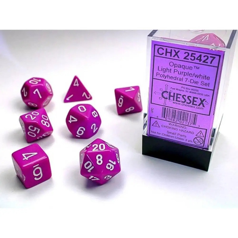Chessex Opaque Light Purple w/White