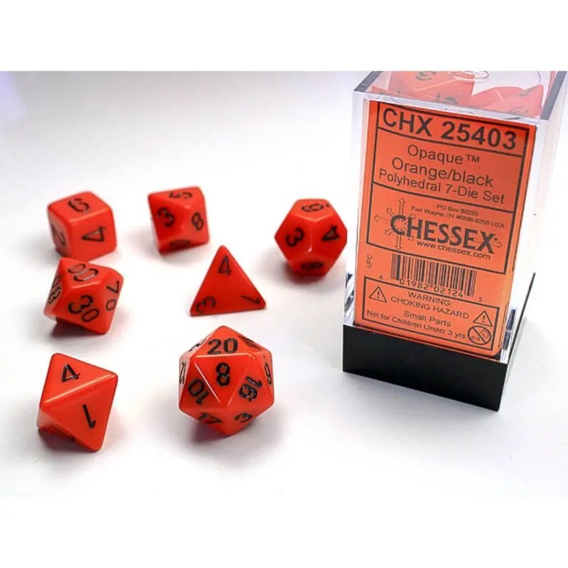 Chessex Opaque Orange w/Black