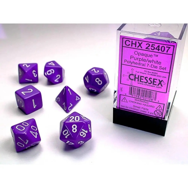 Chessex Opaque Purple w/White