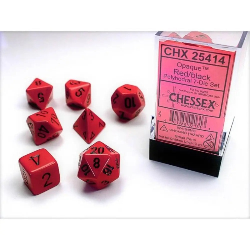 Chessex Opaque Red w/Black