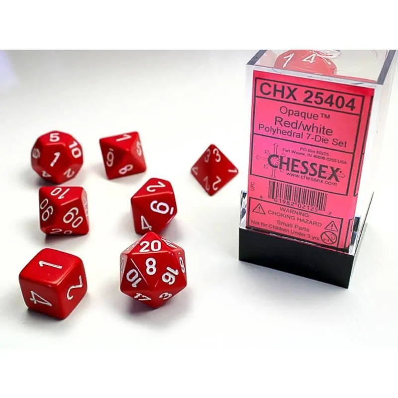 Chessex Opaque Red w/White