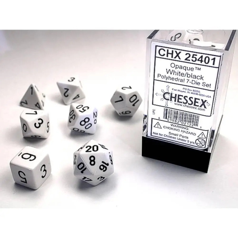 Chessex Opaque White w/Black