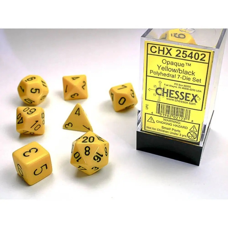 Chessex Opaque Yellow w/Black