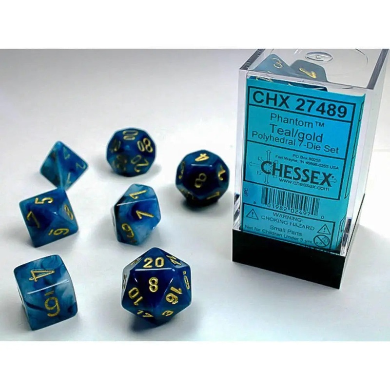 Chessex Phantom Teal w/Gold