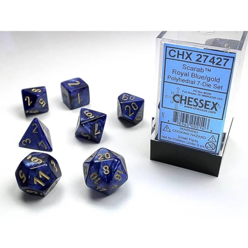 Chessex Scarab Royal Blue w/Gold