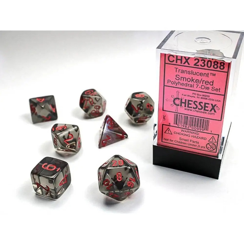 Chessex Translucent Smoke w/Red