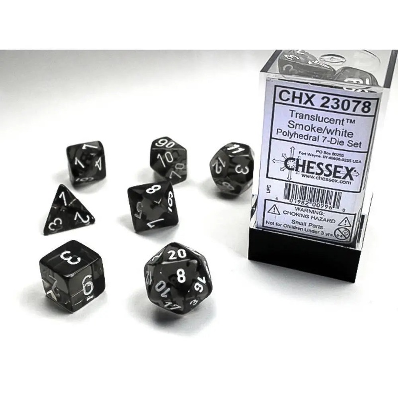 Chessex Translucent Smoke w/White