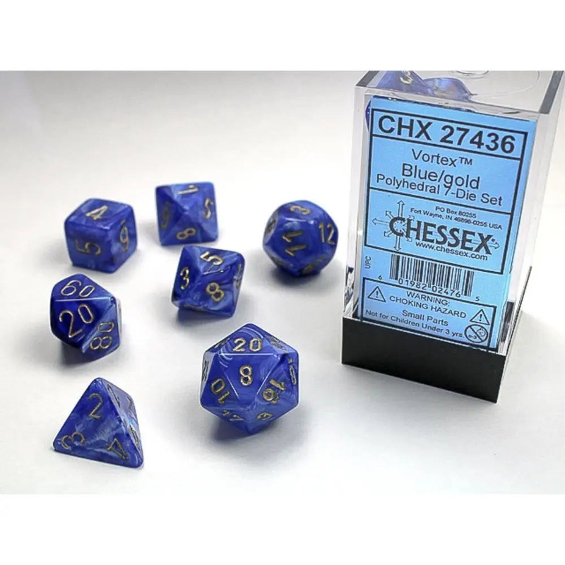Chessex Vortex Blue w/Gold
