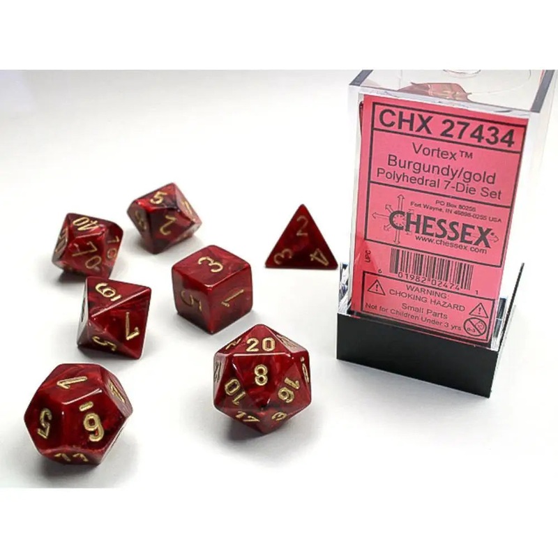 Chessex Vortex Burgundy w/Gold