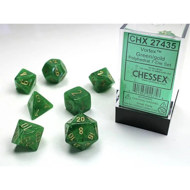 Chessex Vortex Green w/Gold