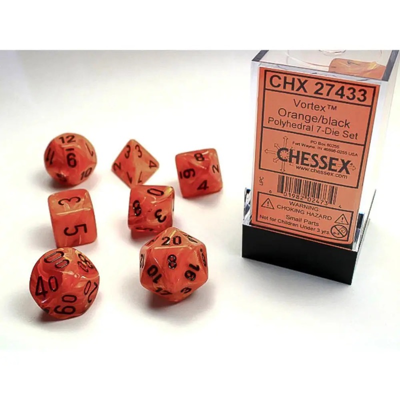 Chessex Vortex Orange w/Black