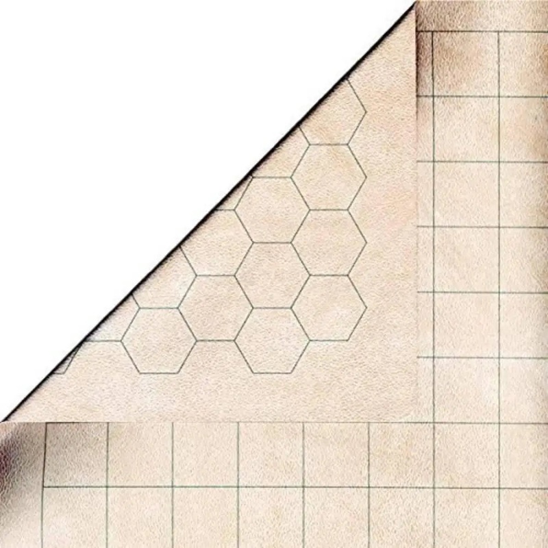 Reversible Vinyl Battlemat 1" Squares and Hexes 23.5" x 26"