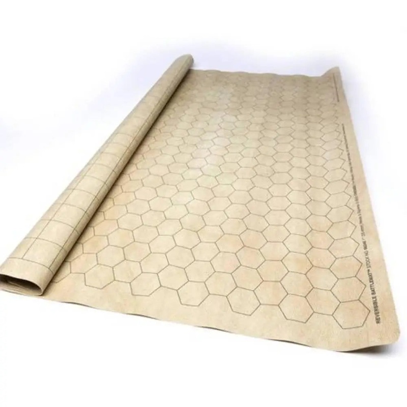 Reversible Vinyl Battlemat Megamat 1" Squares and Hexes 34.5" x 48"