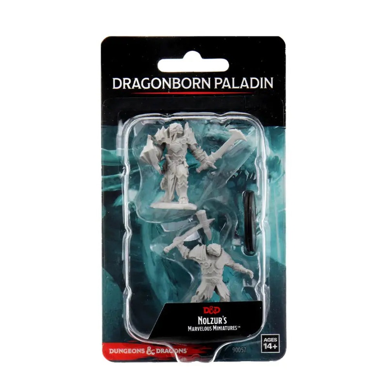 WizKids Unpainted Dragonborn Male Paladin (2)