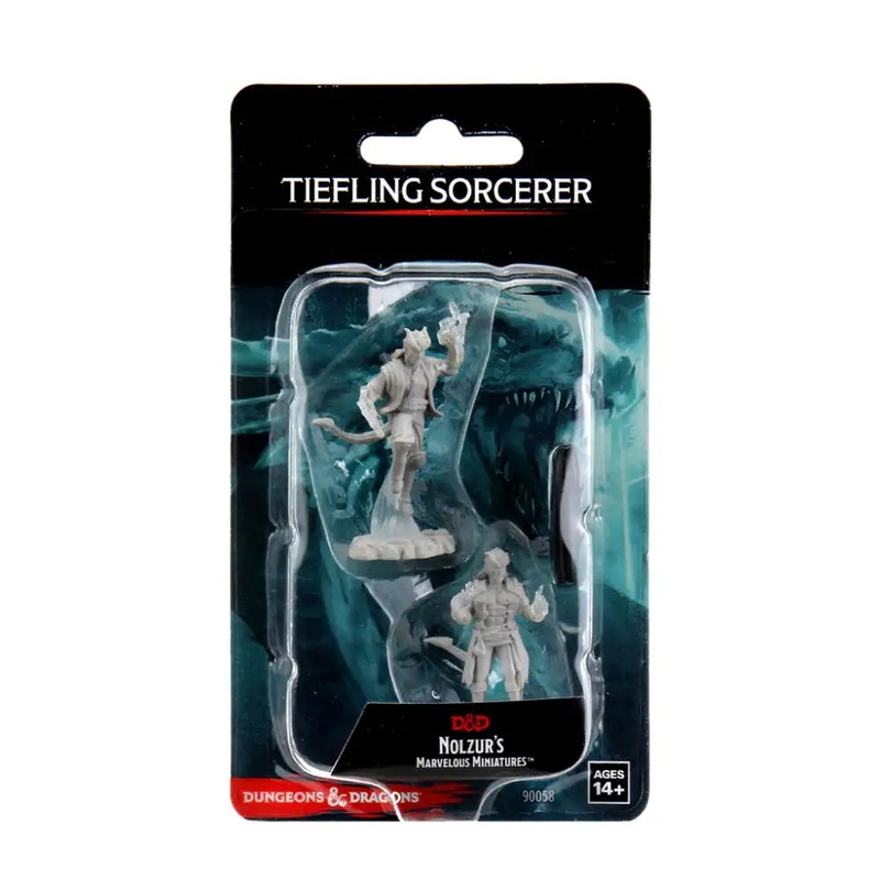 WizKids Unpainted Tiefling Male Sorcerer (2)