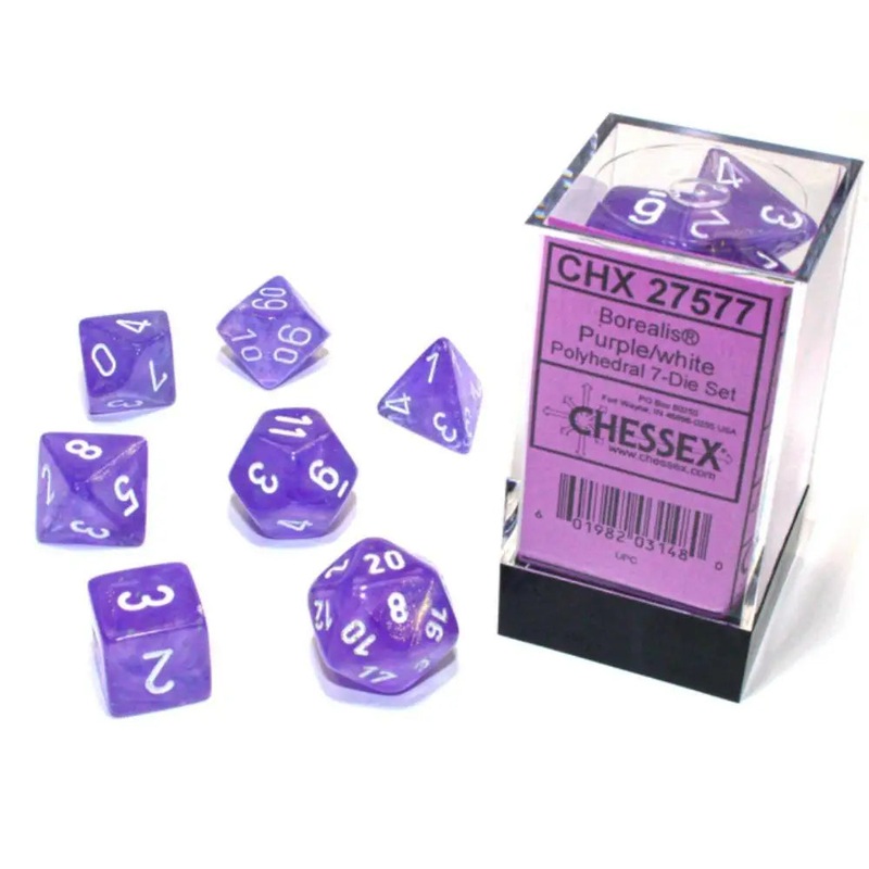 Chessex Borealis Luminary Purple w/White