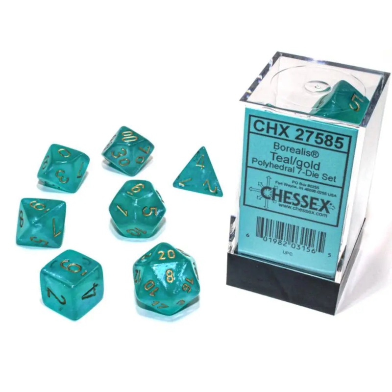 Chessex Borealis Luminary Teal w/Gold