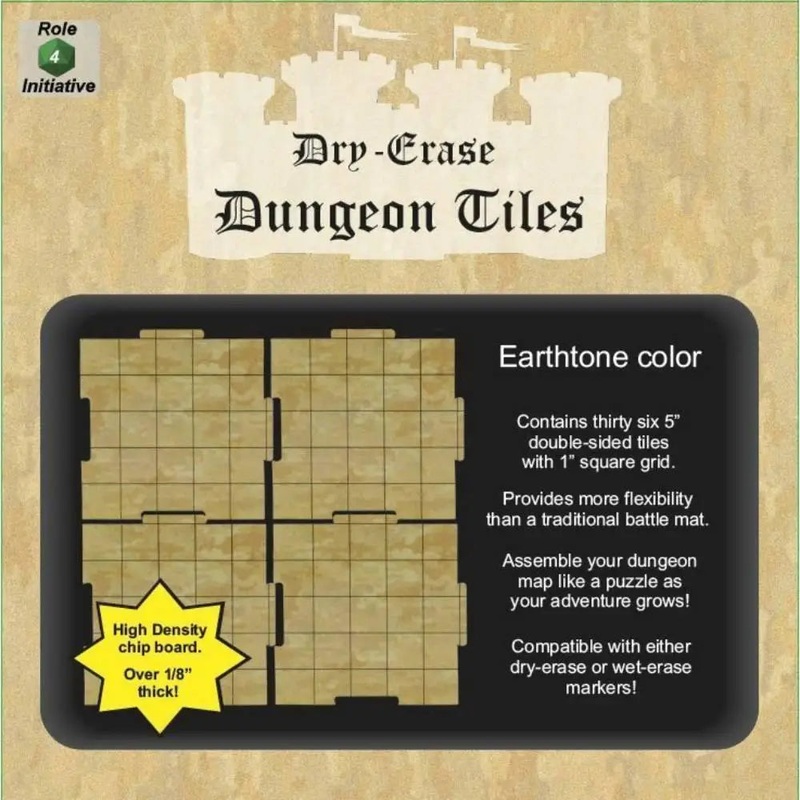 Dungeon Tiles Dry Erase Earthtone