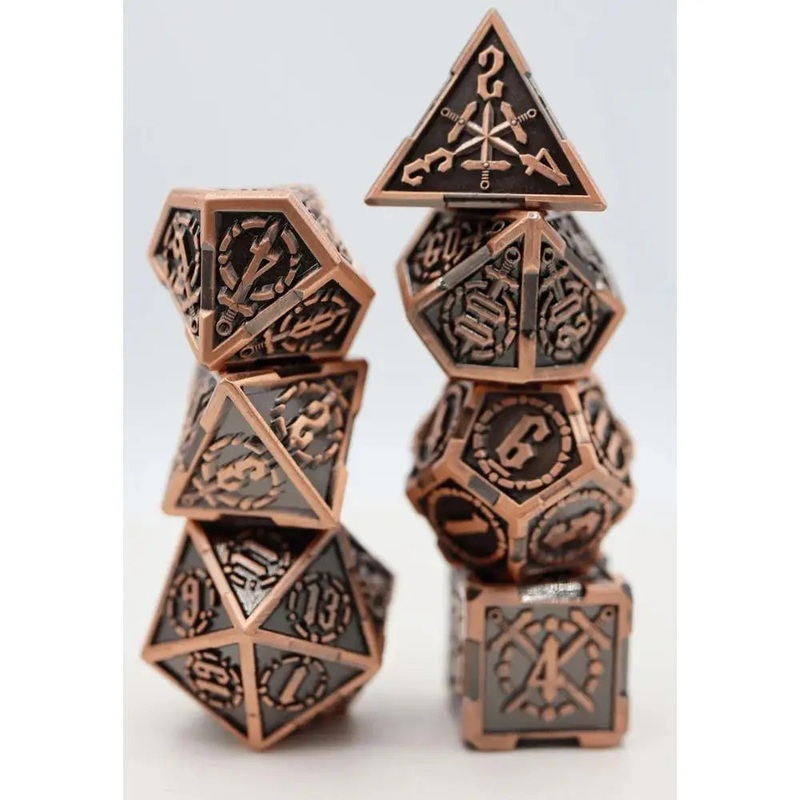 King Arthur's Sword Metal Polyhedral (D&D) Dice Set (7)