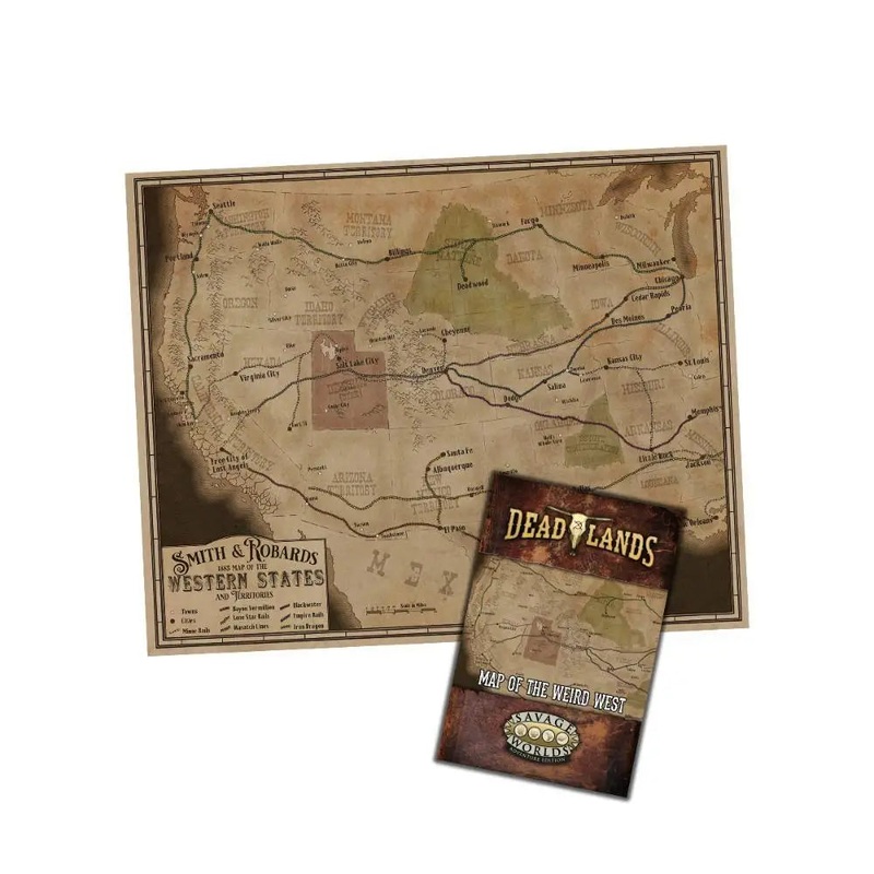 Savage Worlds RPG Deadlands: The Weird West Poster Map