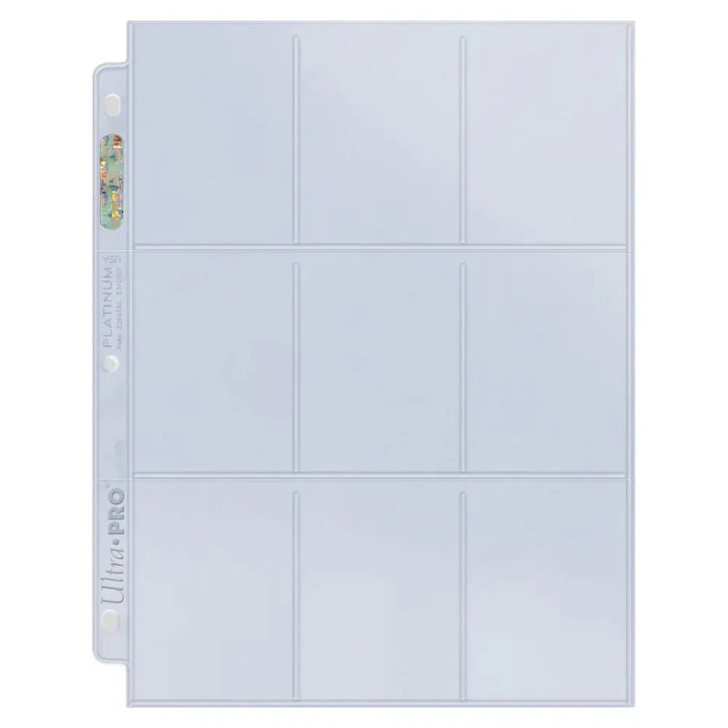 Ultra Pro 9-Pocket Platinum Top Load Page for Standard Size Cards
