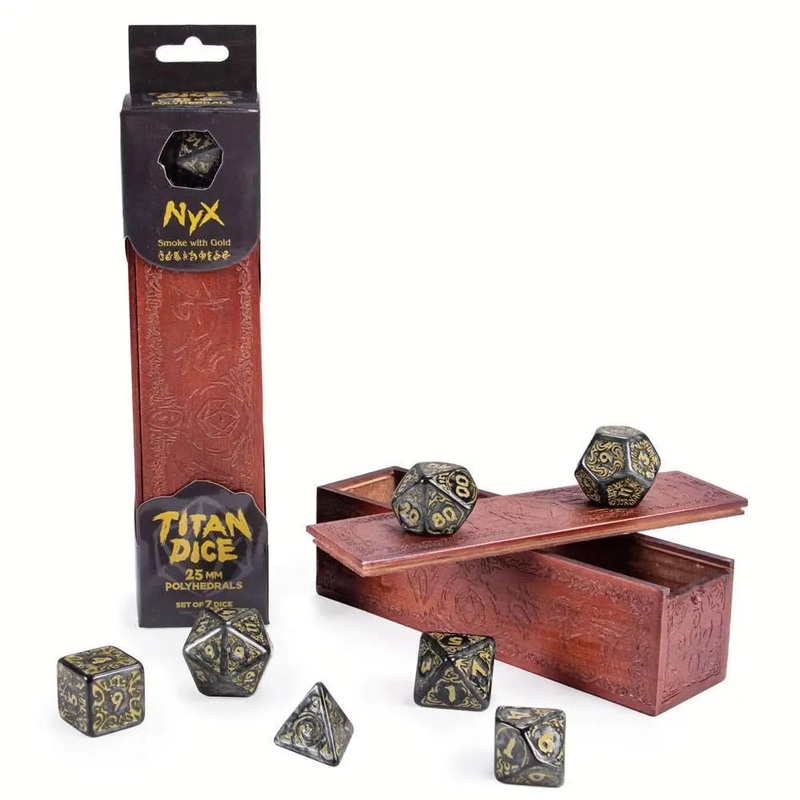 WizDice Titan Dice Nyx Polyhedral (D&D) Dice Set (7)