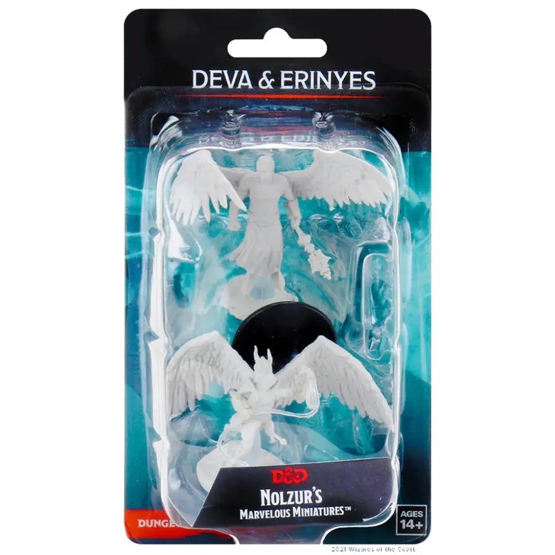 WizKids Unpainted Deva and Erinyes (2)