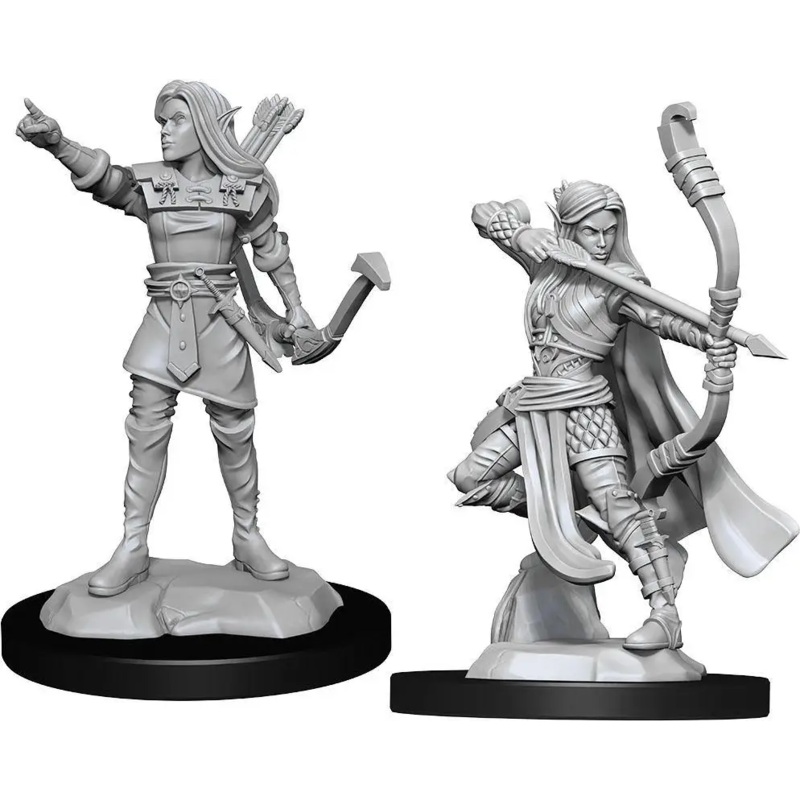 WizKids Unpainted Elf Female Ranger (2)